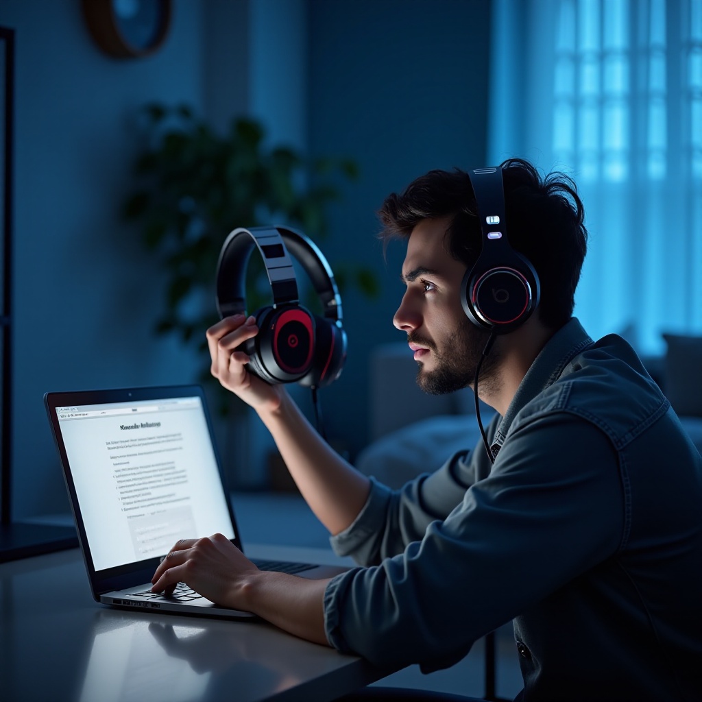 beats kulaklıkları beyaz yanıp sönüyor