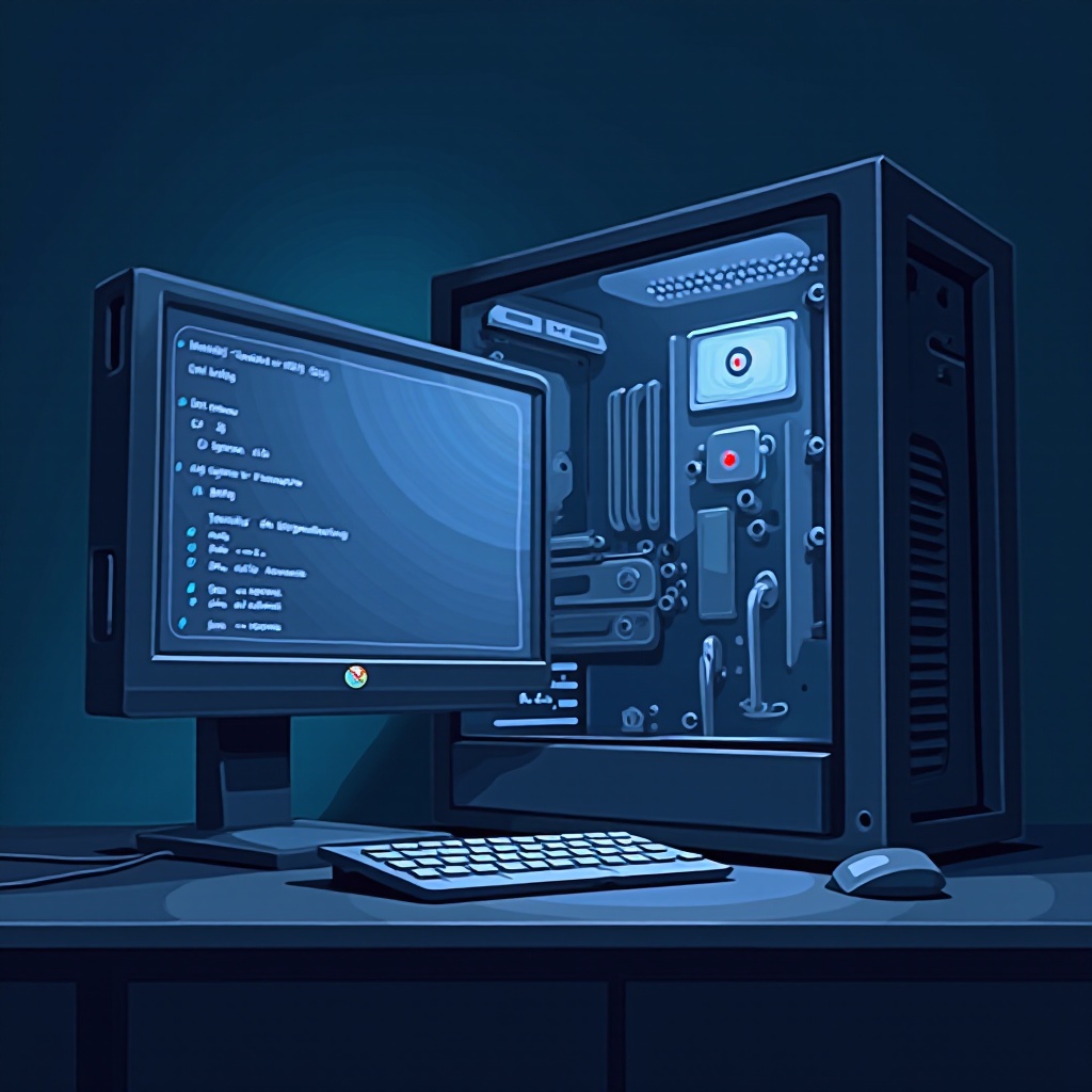 BIOS가 모니터에 표시되지 않음