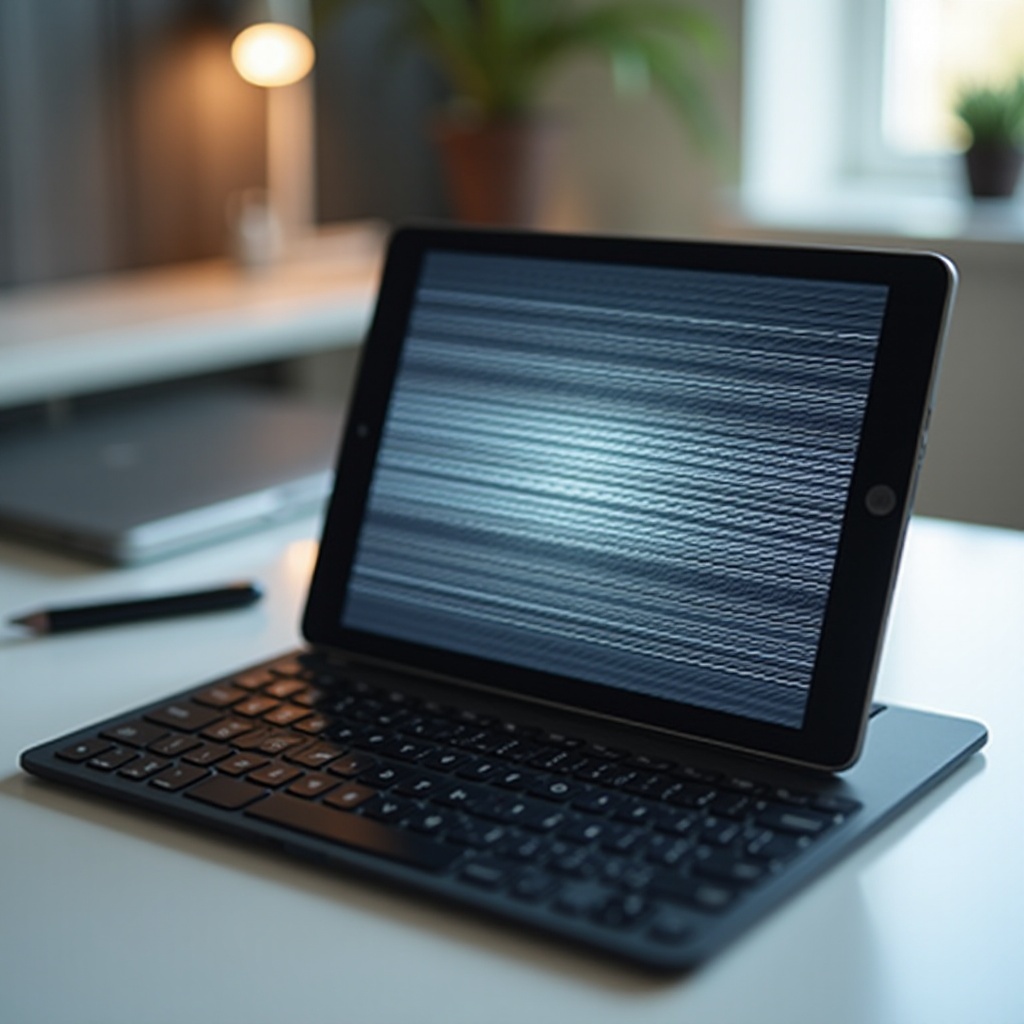 아이패드 화면의 선이 깜빡입니다