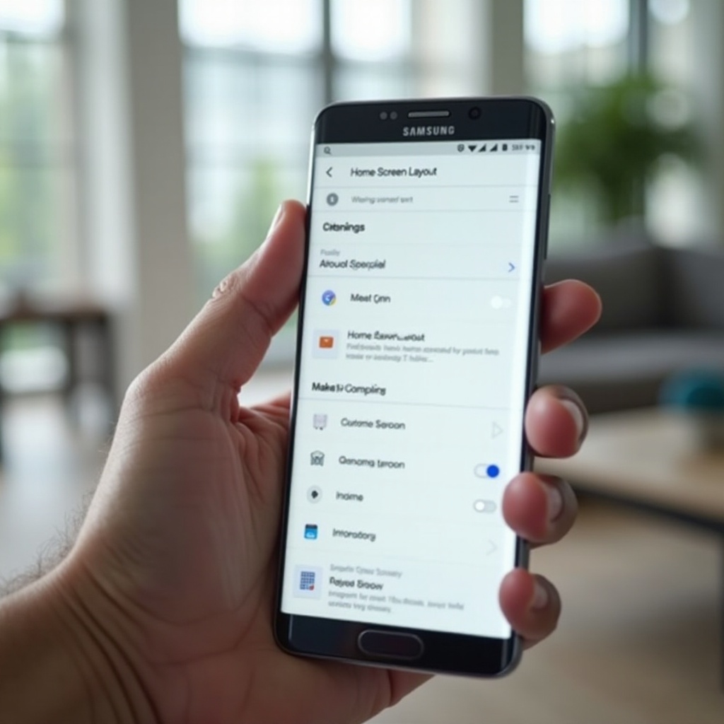 cara membuka tata letak layar beranda di samsung