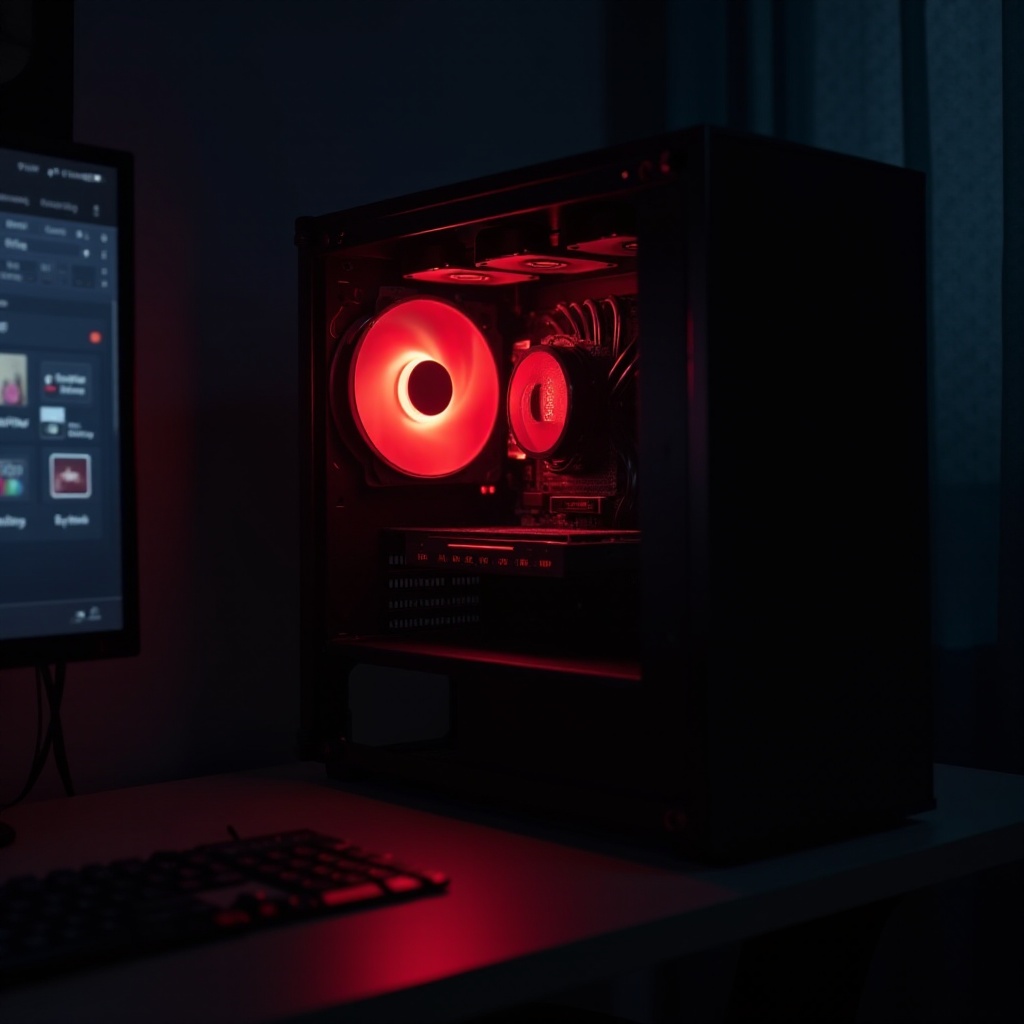 ไฟสีแดงบน GPU เมื่อปิดเครื่องพีซี