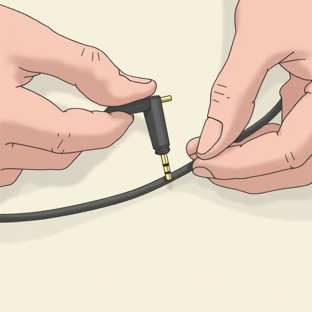 hubungkan colokan pisang ke kabel speaker